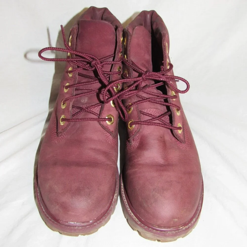 Timberland Primaloft 200 Gram Berry Burgundy Boots Girls sz 5